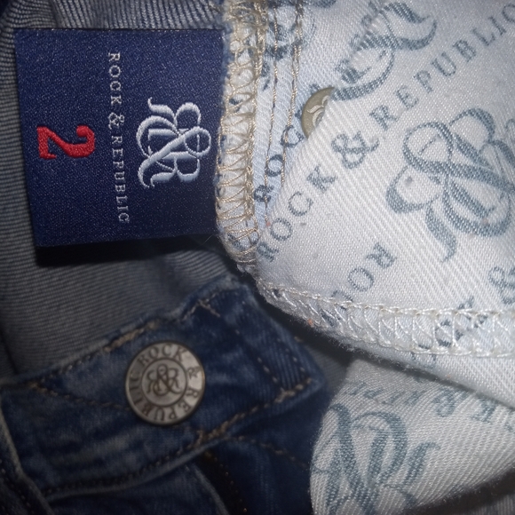 Women's Rock & Republic Indee Jeans Light wash destroyed Size 2 - Picture 14 of 14